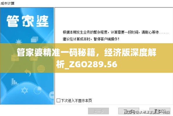 管家婆精准一码秘籍,经济版深度解析_ZGO289.56