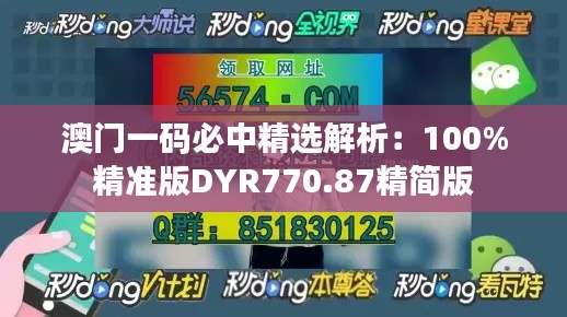 澳门一码必中精选解析:100%精准版DYR770.87精简版