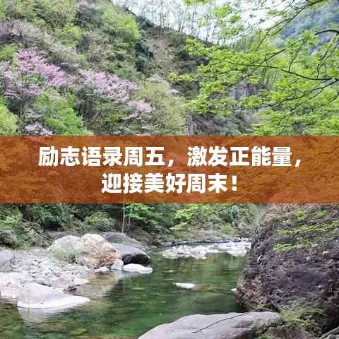 励志语录周五，激发正能量，迎接美好周末！